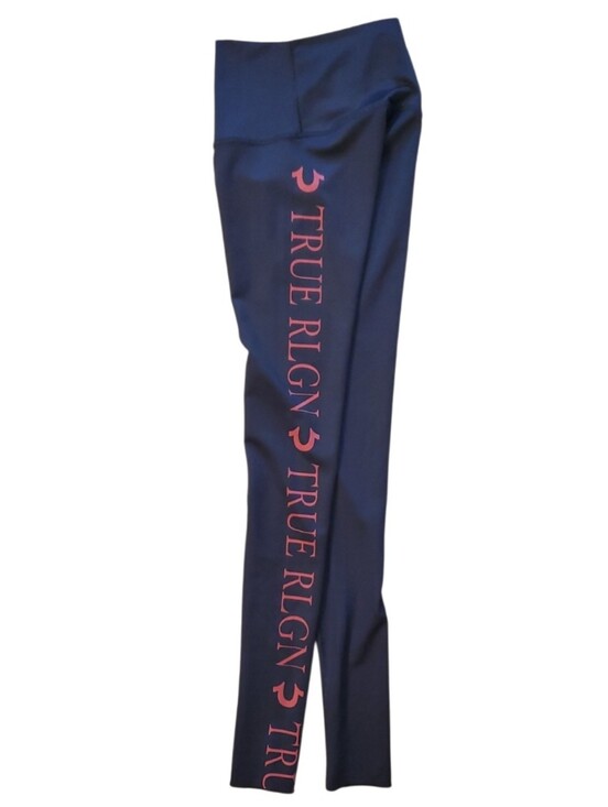True Religion Pants - True Religion High-Waist Women's Black Performance Leggings Red Logo Size XS